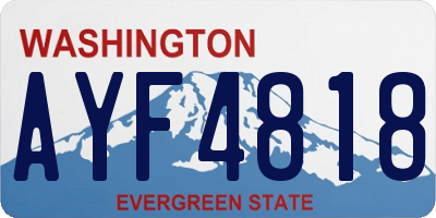 WA license plate AYF4818