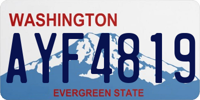 WA license plate AYF4819