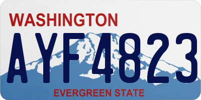 WA license plate AYF4823