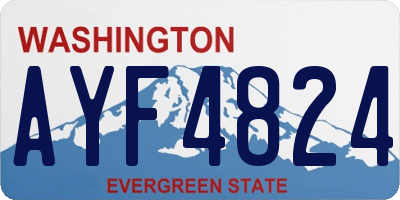WA license plate AYF4824