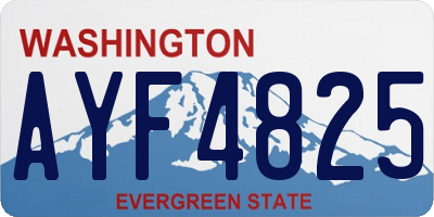 WA license plate AYF4825