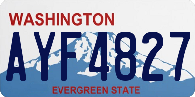 WA license plate AYF4827