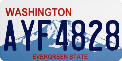 WA license plate AYF4828