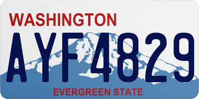 WA license plate AYF4829