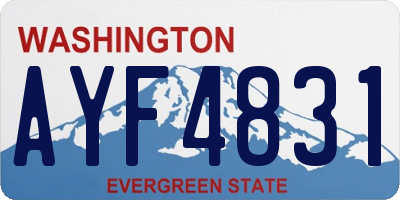 WA license plate AYF4831