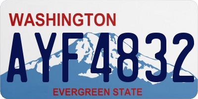 WA license plate AYF4832