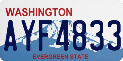 WA license plate AYF4833