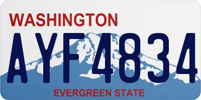 WA license plate AYF4834