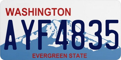 WA license plate AYF4835