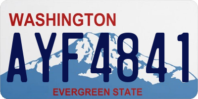 WA license plate AYF4841