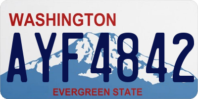 WA license plate AYF4842