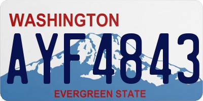 WA license plate AYF4843