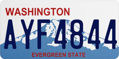 WA license plate AYF4844
