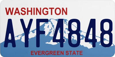 WA license plate AYF4848