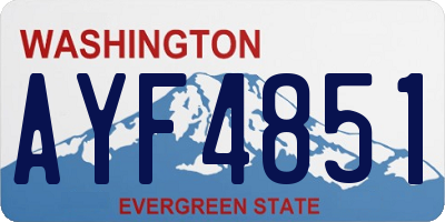 WA license plate AYF4851