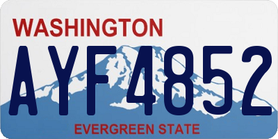 WA license plate AYF4852