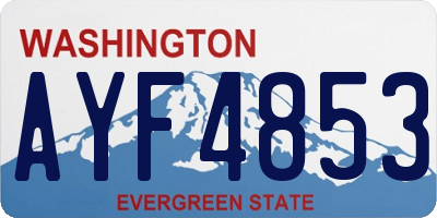 WA license plate AYF4853