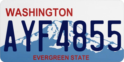 WA license plate AYF4855