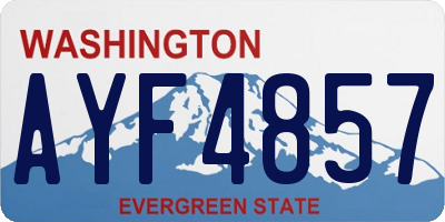 WA license plate AYF4857