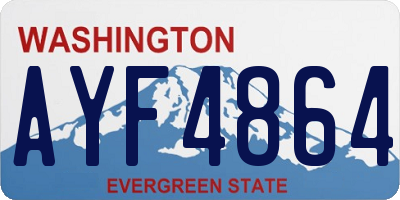 WA license plate AYF4864