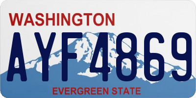WA license plate AYF4869
