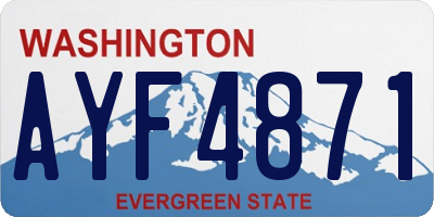 WA license plate AYF4871