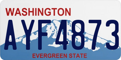 WA license plate AYF4873