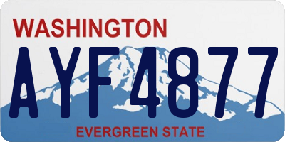 WA license plate AYF4877