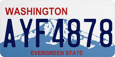 WA license plate AYF4878