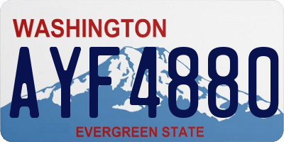 WA license plate AYF4880