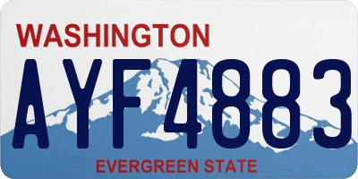 WA license plate AYF4883