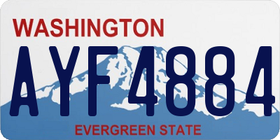 WA license plate AYF4884