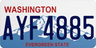 WA license plate AYF4885