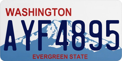 WA license plate AYF4895