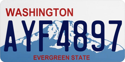 WA license plate AYF4897