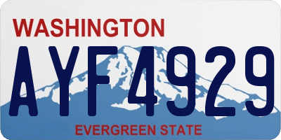 WA license plate AYF4929