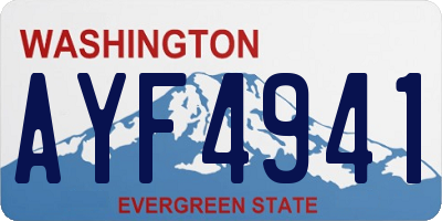 WA license plate AYF4941