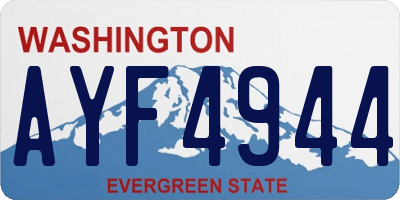 WA license plate AYF4944