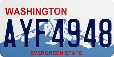 WA license plate AYF4948