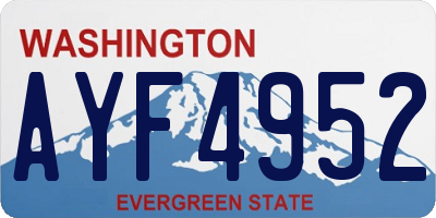 WA license plate AYF4952