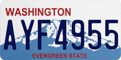 WA license plate AYF4955