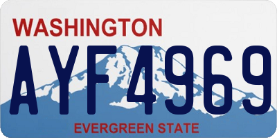 WA license plate AYF4969