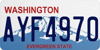 WA license plate AYF4970