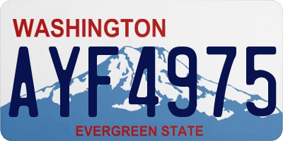WA license plate AYF4975