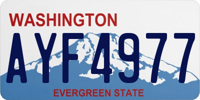 WA license plate AYF4977