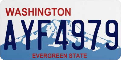 WA license plate AYF4979