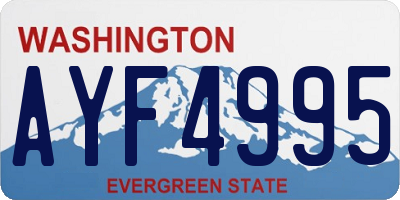 WA license plate AYF4995