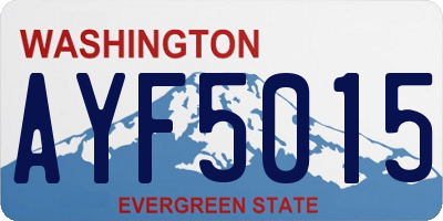 WA license plate AYF5015