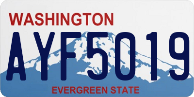 WA license plate AYF5019