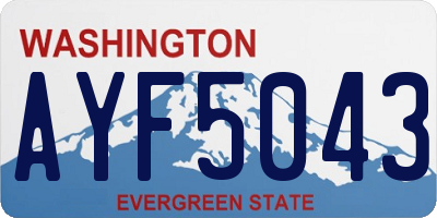 WA license plate AYF5043